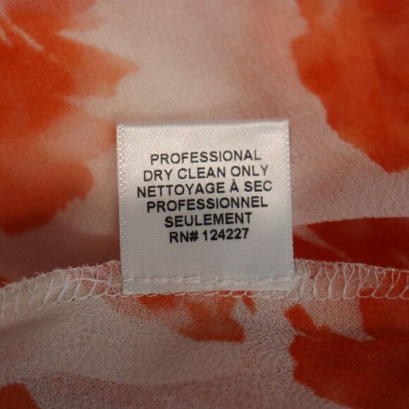 Misa Los Angeles Lorena Orange & White Floral Ruffle Mini Dress size M - Picture 14 of 15